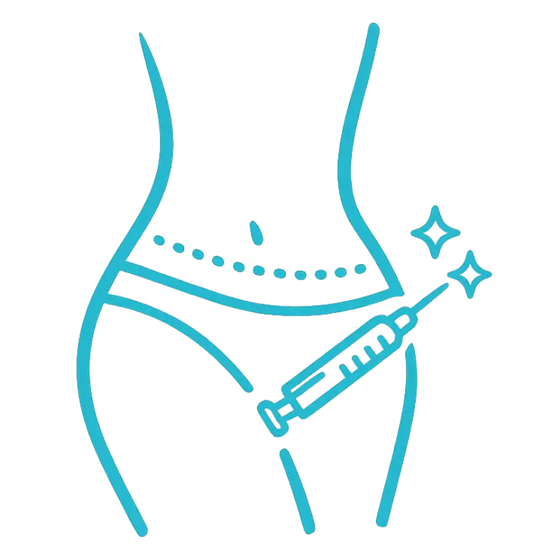Injektionslipolyse Fett-Weg-Spritze